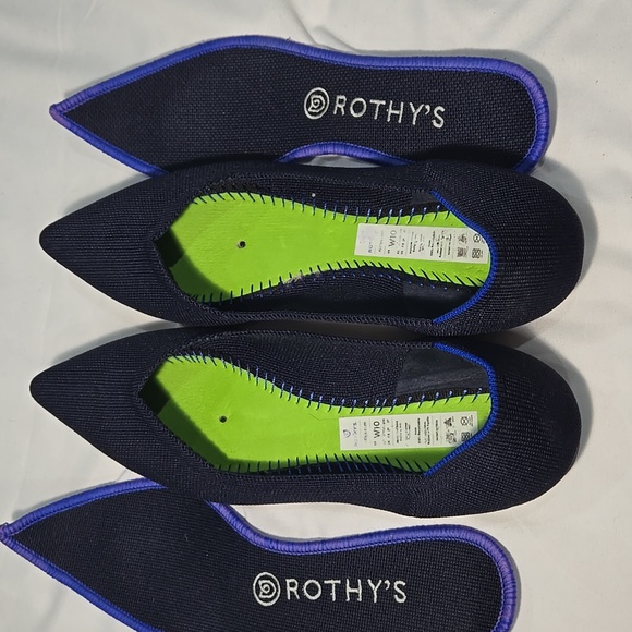 Rothy’s pointed toe Navy flats Size 10 - Picture 4 of 5